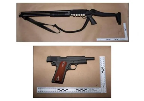 Image of the firearms carried by the attacker 