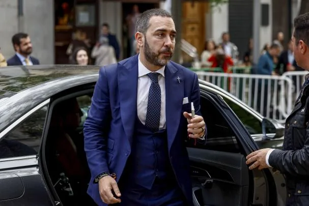 Víctor de Aldama, ayer a su llegada al Tribunal Supremo para declarar