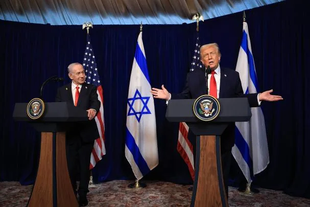 Netanyahu, alongside Trump in December 2025.