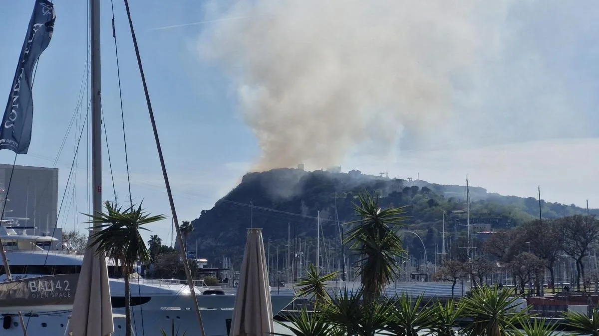 A fire broke out on Montjuïc mountain, forcing the evacuation of the castle