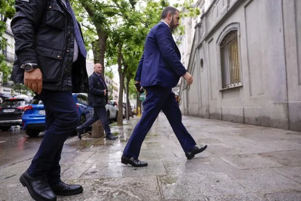 Víctor de Aldama a su llegada al Tribunal Supremo ayer