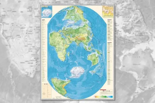 The Chinese map is vertical