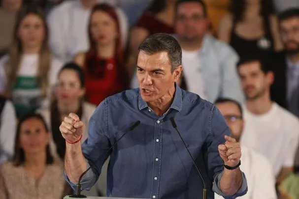 Pedro Sánchez, ayer en un acto de precampaña electoral en Córdoba