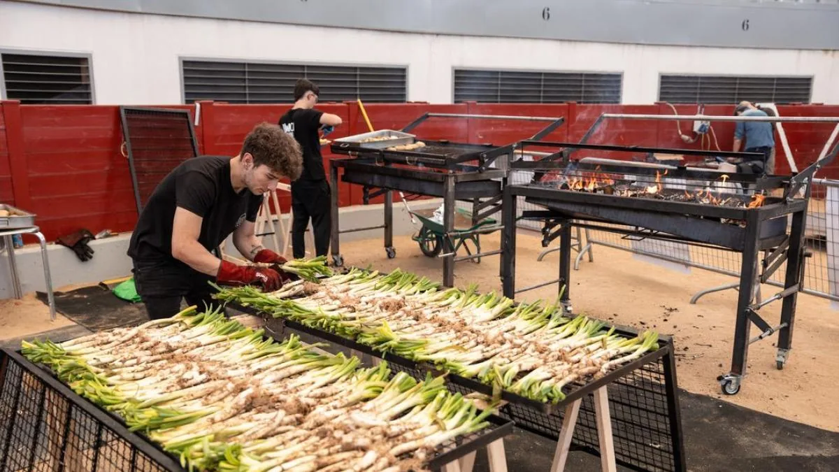 Las Rozas celebrates a new edition of the gastronomic festival dedicated to calçots: about 30,000 will be grilled with firewood this weekend