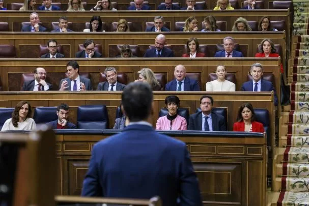 Pedro Sánchez durante un Pleno en el Congreso de los Diputados 