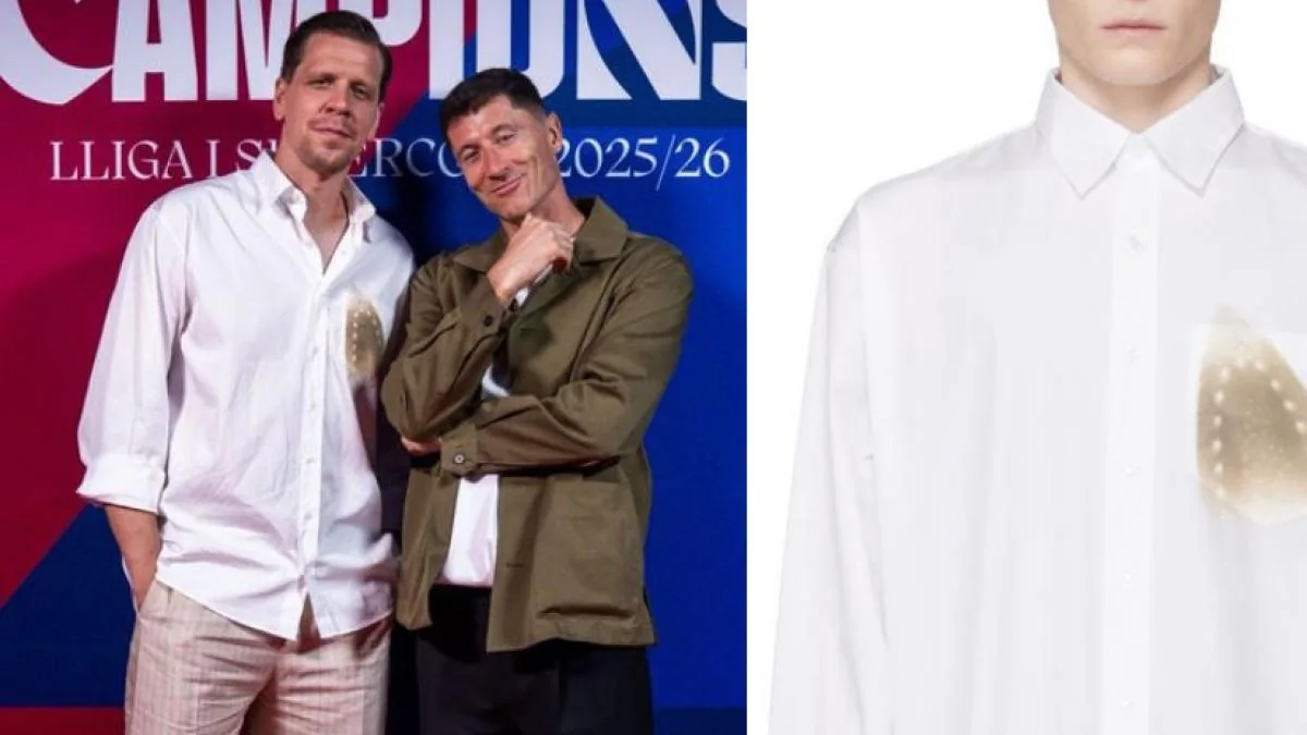 The controversial shirt of Szczęsny with the iron mark is from Vetements and costs 750 euros