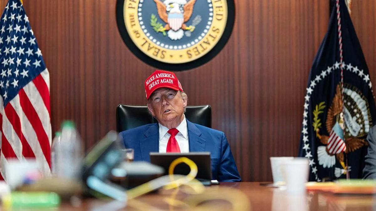 Trump, gathered at the White House to make a "final determination" on Iran