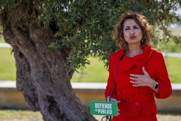 La secretaria general del PSOE-A y candidata a la presidencia de la Junta de Andalucía, María Jesús Montero, en un acto.