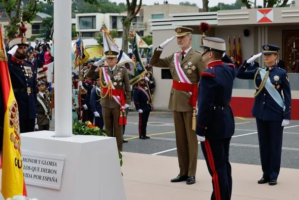 The King and Princess Leonor, this Saturday in Vigo, at the tribute to the members of the Armed Forces who died in the line of duty