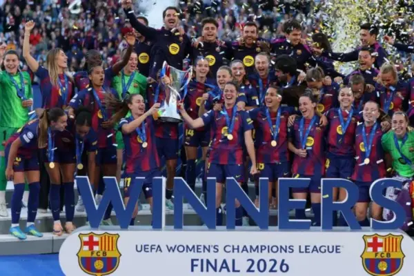 The four-time champion's party in Barcelona