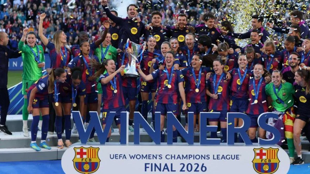 The four-time champion's party in Barcelona