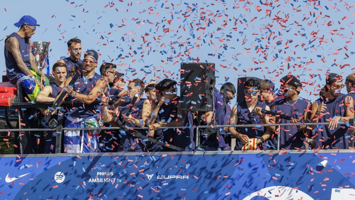 Cones, beach balls and Lamine's promise: "Soon a parade for the Champions"