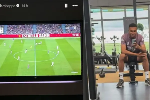 Mbappé's slips ignite Madrid fans: from the 2-0 photo in the clásico to another smiling in the gym