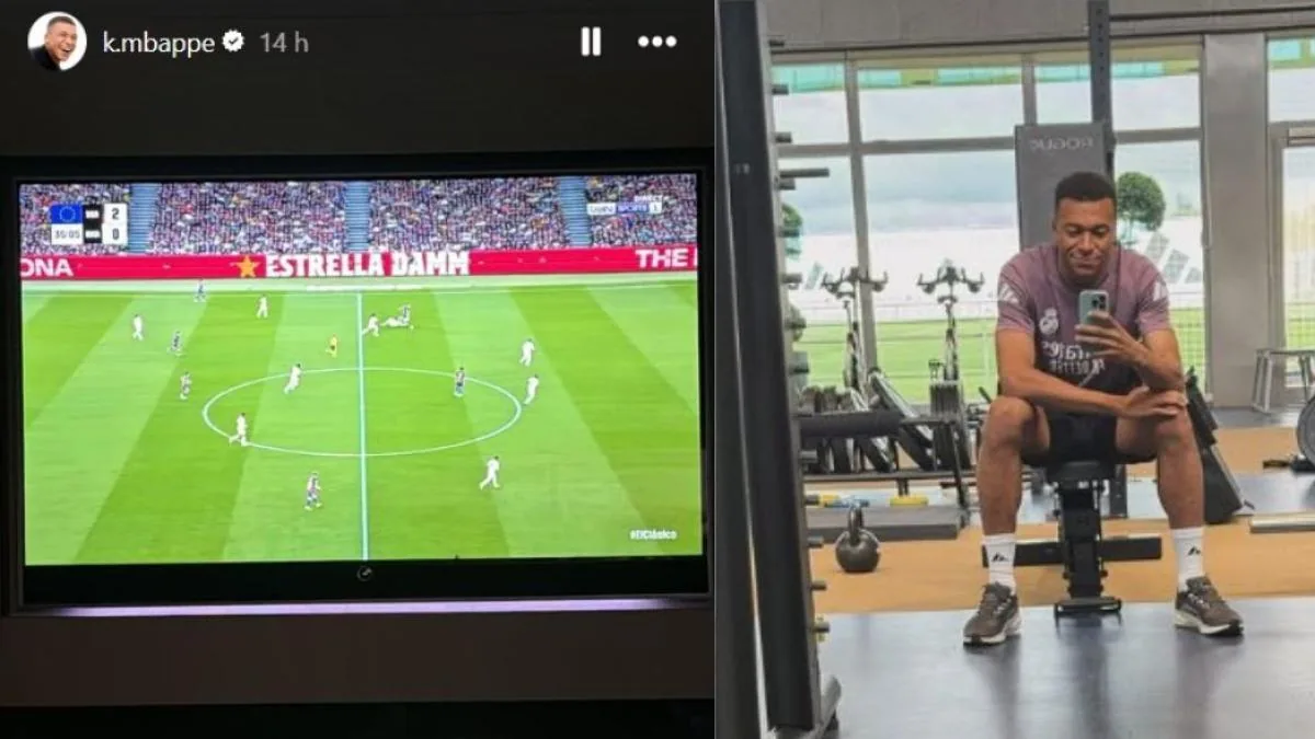 Mbappé's slips ignite Madrid fans: from the 2-0 photo in the clásico to another smiling in the gym