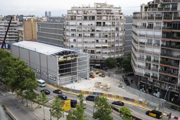 An auxiliary construction mitigates the noise and impact of the tunnel boring machine on Gran Via