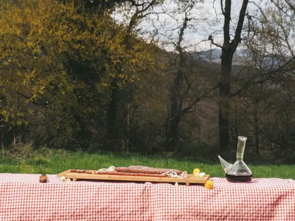 Mas Corominas offers the tasting of various local products, such as cold cuts and cheeses