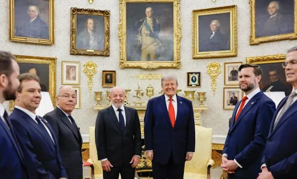 Lula da Silva junto a Donald Trump en el despacho oval, este jueves