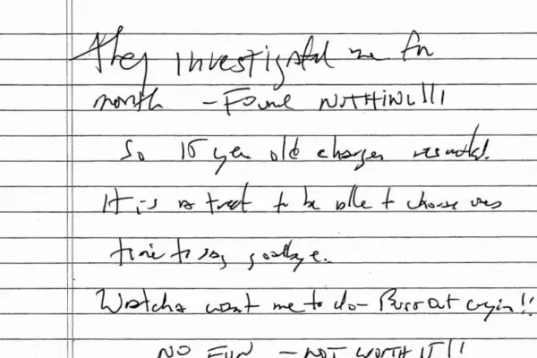 A New York judge releases Epstein's alleged suicide note