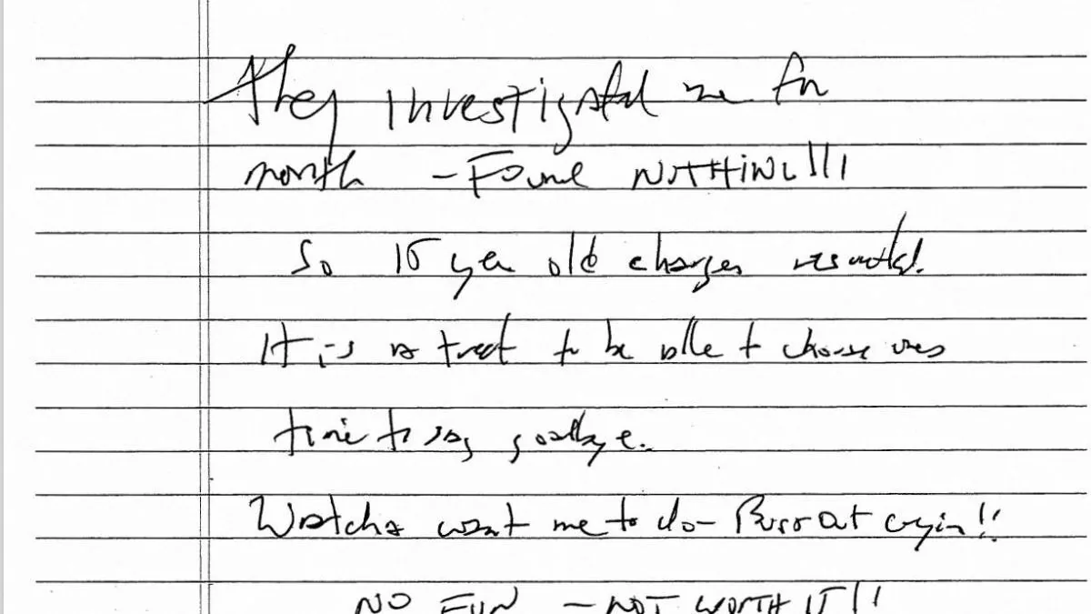 A New York judge releases Epstein's alleged suicide note