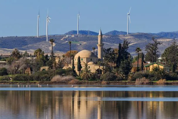 Hala Sultan Tekke is currently a very prominent Muslim sanctuary near Larnaca