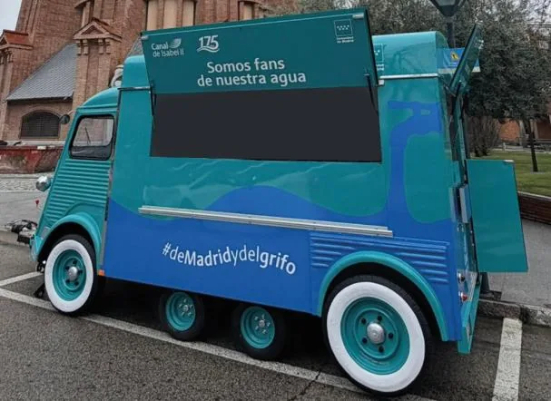 Water Truck for Pope's visit in Madrid