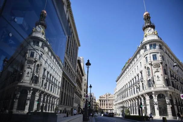 Exterior view of the luxury Four Seasons hotel,