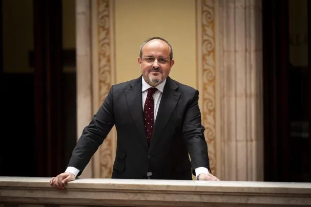 Alejandro Fernández, presidente del PP de Catalunya, esta semana en el Parlament.