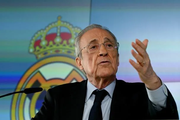 Florentino Perez, en la comparecencia ante los medios de comunicación