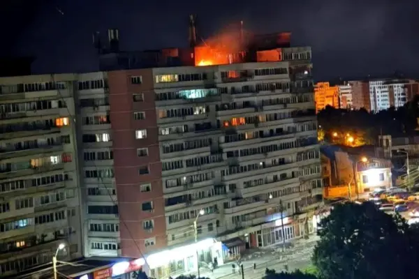 A Russian drone crashes into a building in Romania, a key NATO member on the eastern flank, leaving two injured
