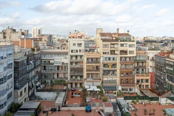 View of another interior block with neighbors' terraces
