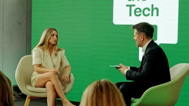 Carmen Santaella y Martí Paola, en un momento de la entrevista