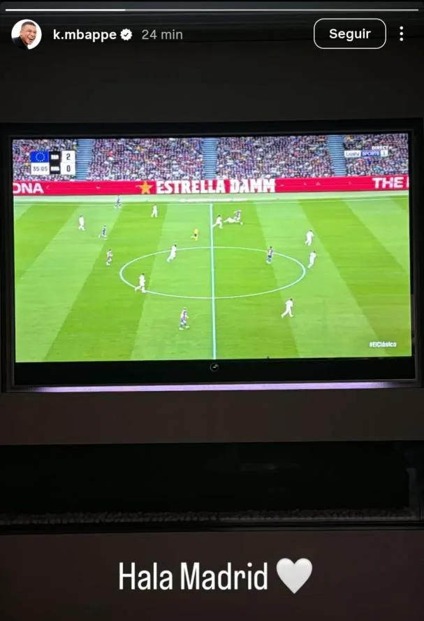 Mbappé en su cuenta de Instagram