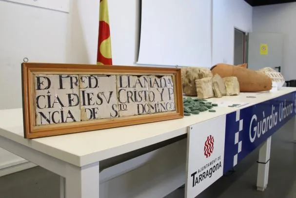 A part of the archaeological heritage recovered by the police investigation