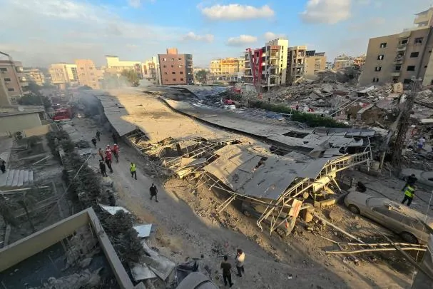 Result of an Israeli bombing on a hospital in the city of Tyre, in southern Lebanon 