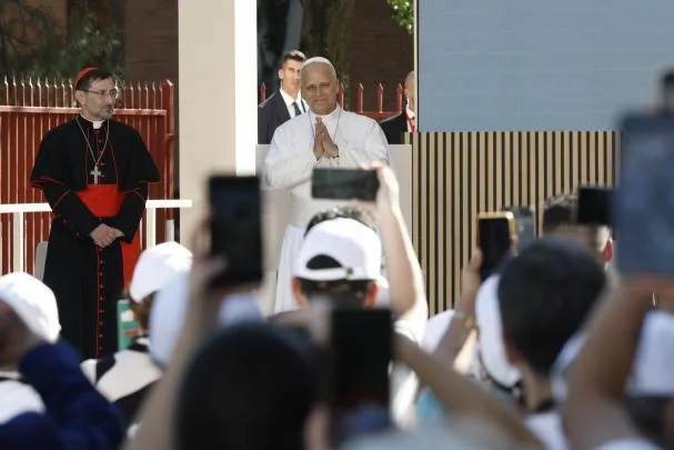 Leo XIV with Cardinal José Cobo