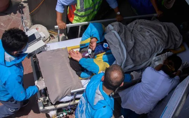 Hillary Dawa Sherpa, en el traslado de esta mañana 