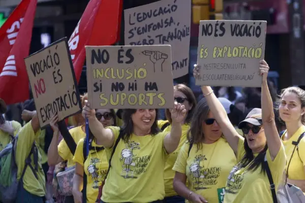 New teachers' strike on June 9, coinciding with the Pope's visit to Barcelona