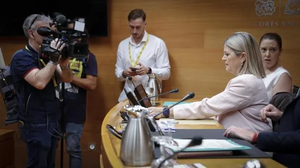 The Minister of Education, Carmen Ortí, during her appearance before the Finance committee.