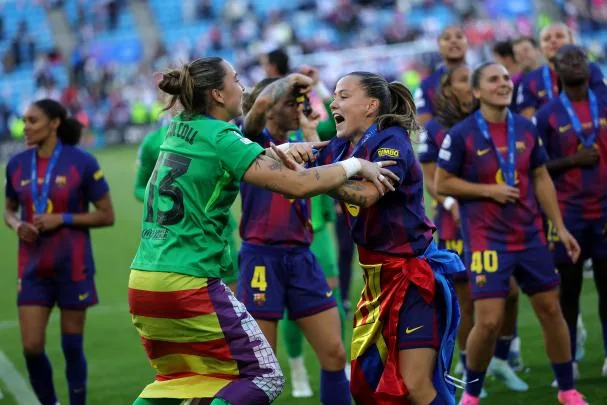 Cata Coll and Claudia Pina, two of the most active in the celebration in Oslo