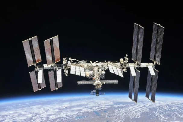 The International Space Station with Earth in the background
