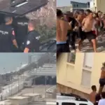 The assault on the Ceuta fence seen from mobile phone cameras