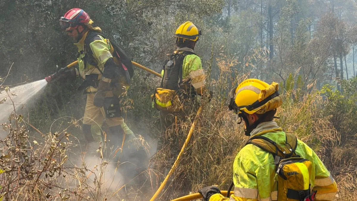 The Vall d'Uixó fire, stabilized on the seventh day of fighting the fire