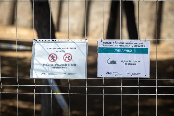 Several areas were fenced off