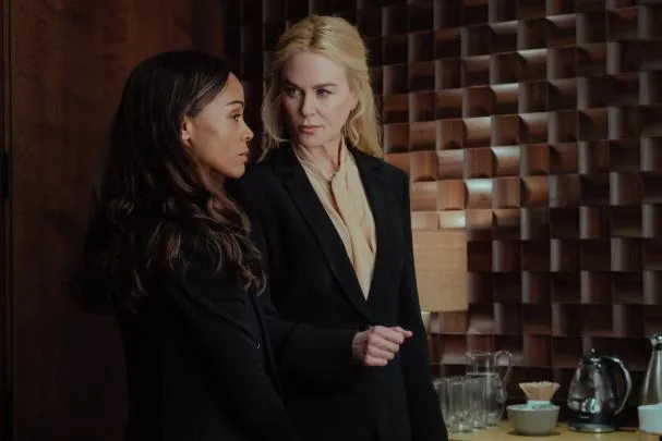 Nicole Kidman con Zoe Saldaña en la serie de Taylor Sheridan, que regresa con la tercera temporada.