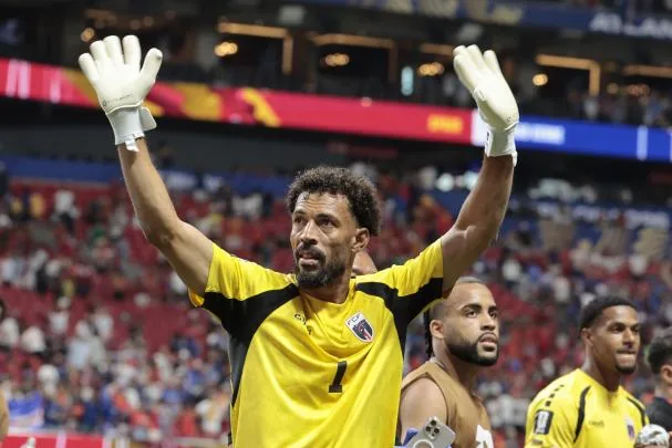 Vozinha, Cape Verde's goalkeeper, after the match against Spain