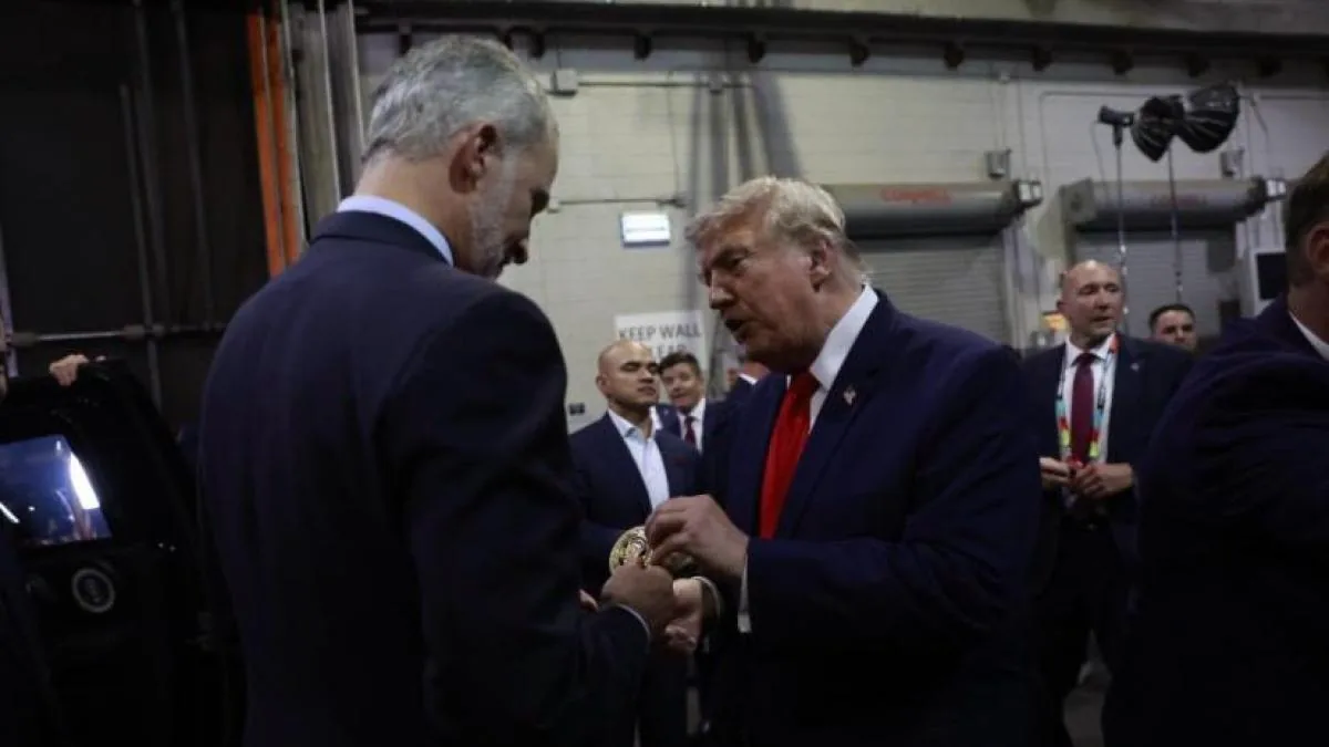 The coin exchange between the King and Donald Trump