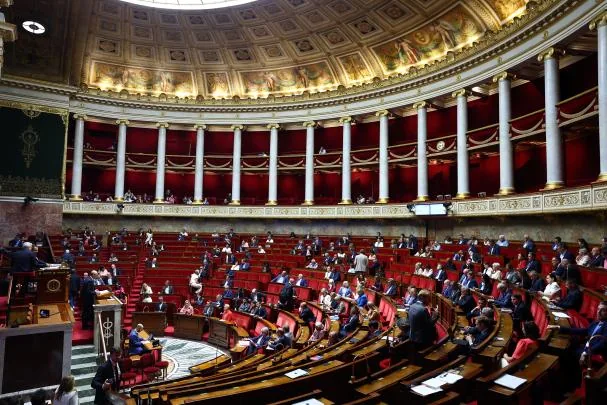 A general view shows the hemicycle during a debate