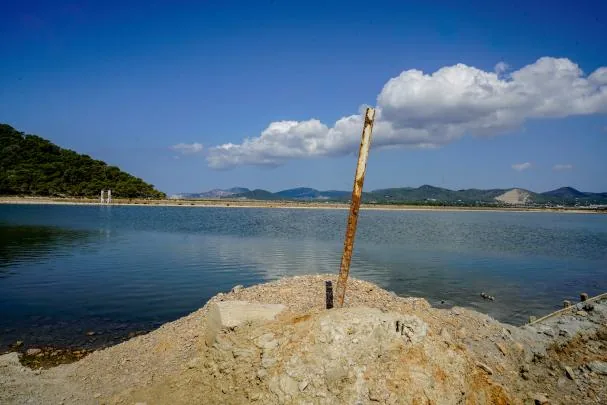 Salt pan in the Ses Salines natural park