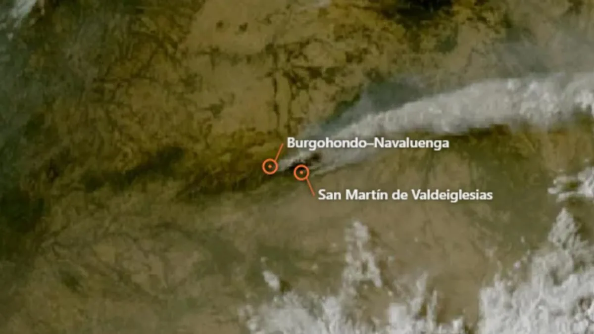 This is how the fires in Madrid and Ávila have looked from space