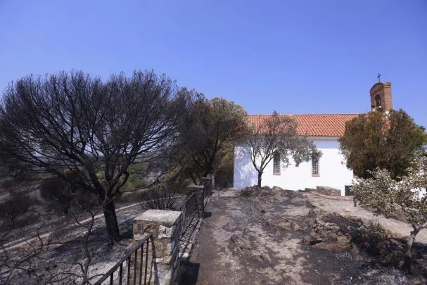 The wildfire declared on Friday in Cerro Muriano, Córdoba (EFE/ Salas)